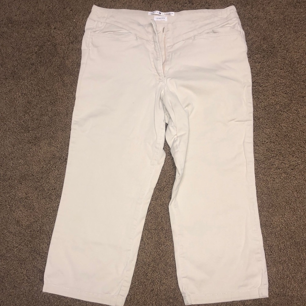 Tan Tommy Hilfiger vintage mid way pants